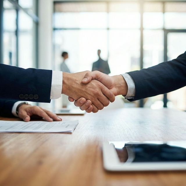 Parties completing a digital settlement agreement